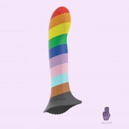 Pride Fusion Pleasure Base Strap-On Dildo Pride  5.3 Inch